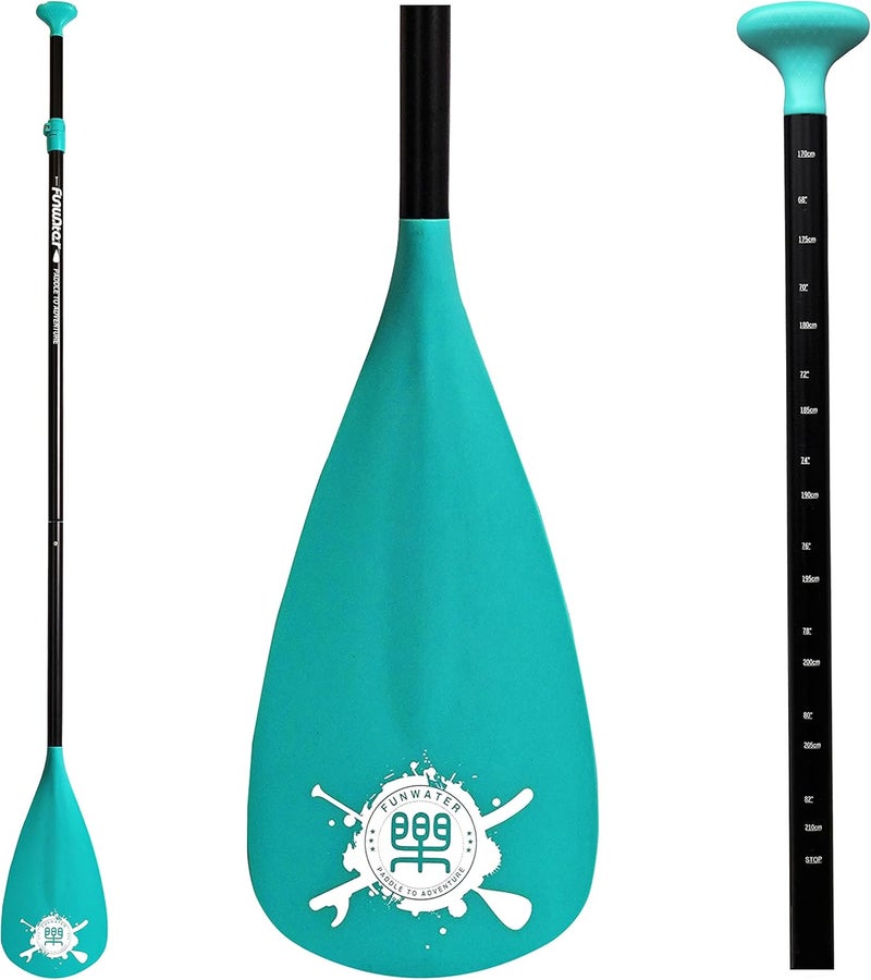 FunWater SUP Paddles - Adjustable Stand Up Paddle 3 Piece Floating Alloy Portable Paddle Board Paddles - Lightweight & Floating oars - Durable and Packable - Efficient Padding - Image 1